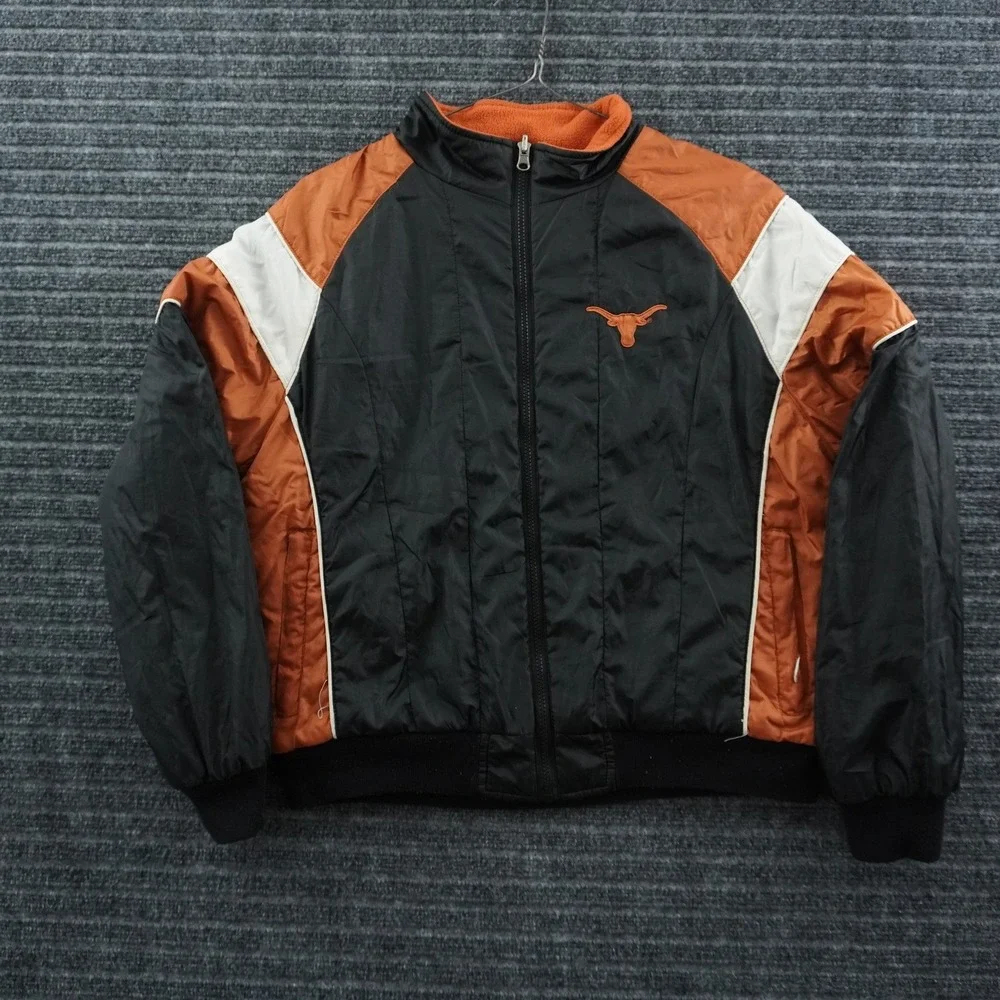 G-III Sports Reversible Jacket Mens XL Burnt Orange Texas Longhorns NCAA Zip